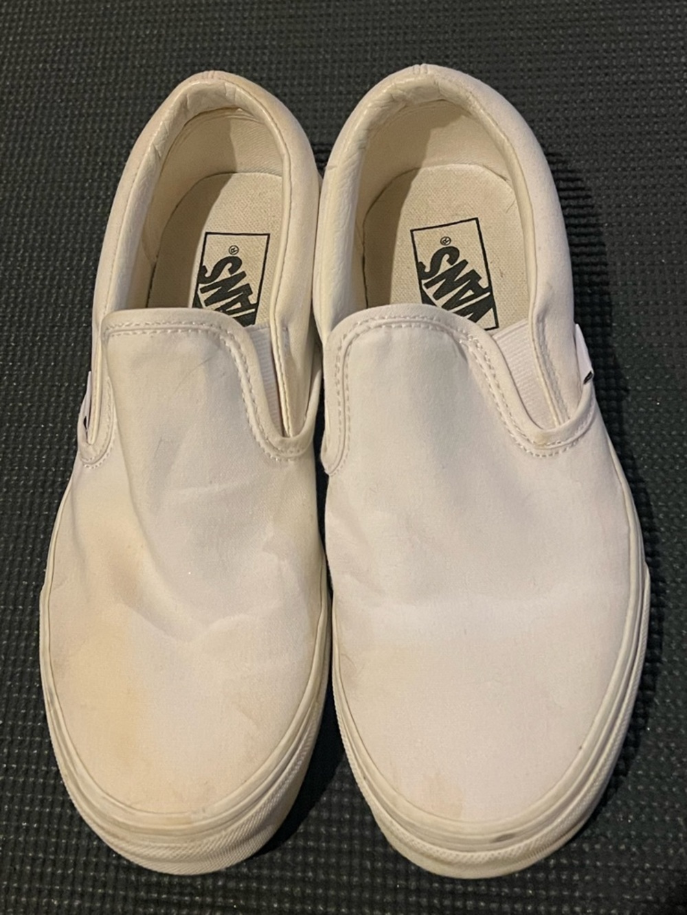 Vans White Slip-On Canvas Sneakers